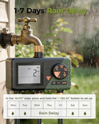 Diivoo Brass 3 Zone Sprinkler Timer, Programmable Hose Timers for Watering - Image 6
