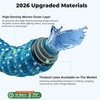 Expandable Garden Hose 50 ft with 10 Function Spray Nozzle, Flexible, Kink Free, Leak-Proof, Ultra Lightweight Retractable Stretch Water Hose 50ft for Yard, Lawn, Car Wash and Outdoor, Blue & White - Image 3