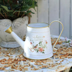 Cute Small Watering Can Indoor Plants Garden Metal Decorative Watering Cans for Outdoor Plants Bonsai Outdoor Garden Flower Decorative (White, 1.5L, 50.7 Oz) - Image 3
