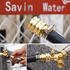 Solid brass Garden Hose Fittings Connectors Adapter Heavy Duty Brass Repair Male, Female faucet leader coupler dual water hose connector (3/4" GHT Double Male Double Female 12 Pcs) - Image 6