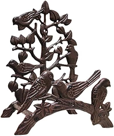 Garden Hose Holder Cast Iron Heavy Duty Water Hose Hanger, Outside Wall Mount, Solid Metal Decorative Rack/Organizer/Stand, Easy to Install, Hold Up to 50/75/100 ft (Hose holder - Hummingbird) by DecorGarden