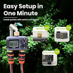 Kryso 2-Zone Sprinkler Timer with Brass Inlet & Outlet – Programmable Garden Hose Water Timer with Rain Delay, Manual & Automatic Irrigation Controller for Yard, Lawn & Outdoor Watering - Image 6