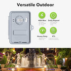 BN-LINK Pool Pump Timer Outdoor Digital Timer Box, Heavy Duty 7 Day Programmable, 2HP 40A Max, 120, 240, 277 VAC, for Pool Pump, Water Heater, Fans, SPA - Image 4