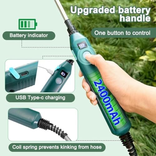 Battery Powered Sprayer Wand Telescopic 23.6in (5m) Rechargeable Electric - Image 7