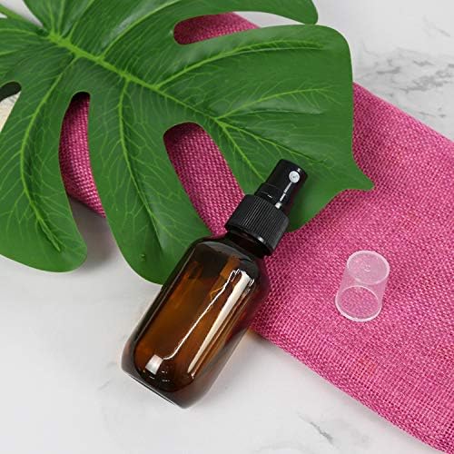 SYNTECSO 2oz Amber Plastic Spray Bottles, Fine Mist Water Bottle, 96 Pack - Image 6