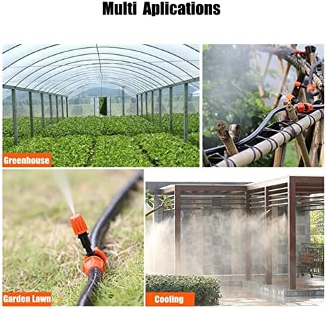 Garden Lawn Sprinkler Irrigation System 3~10m Micro Drip Irrigation System Greenhouse Lawn Garden Irrigation Atomizing Nozzle Watering Kit Gardening Watering System (Color : 10m Kits) - Image 6