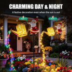 Christmas Solar Kettle Light, 2026 New Garden Lawn Decorative Light, Outdoor Hanging Solar Powered Santa Claus Watering Can with LED for Lawn Decorations (Colorful) - Image 3