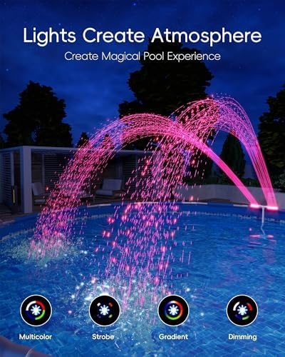 Height Upgrade Pool Fountain with Lights for Above Ground/Inground Pools - Image 4