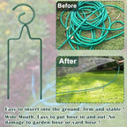 12Pcs Metal Hose Guide Stakes 14 Inch Garden Hose Holder Stake Heavy Duty Hose Support Hose Guide Spike for Outside Yard Lawn, Keeps Garden Hose Out of Flower Beds for Plant Protection - Image 4