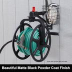 Liberty Garden Single Arm Navigator Hose Reel with Pull Up Latch, Black - Image 4