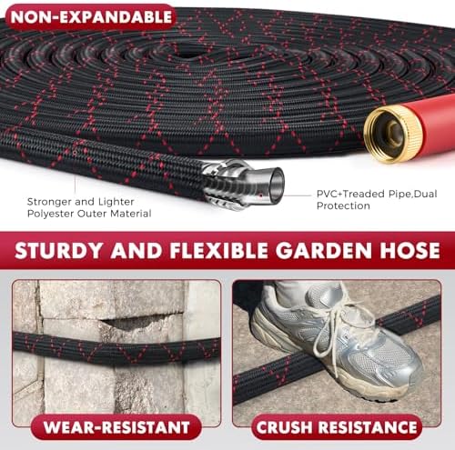 PANYEE 50FT Garden Hose, Flexible Water Hose,Leak Proof hose with 10 Functions Sprayer, Durable, Anti-Kink - Image 3