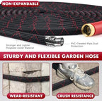 PANYEE 50FT Garden Hose, Flexible Water Hose,Leak Proof hose with 10 Functions Sprayer, Durable, Anti-Kink - Image 3