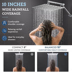 G-Promise All Metal 10 Inches Rainfall Shower Head with Handheld Combo - Image 4