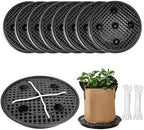 8 Pack 16 inch Self Watering Base for Fabric Grow Bag, Self-watering Plastic Elevated Plant Saucer Stand, Automatic Watering Tray for Non-woven Planter Flower Pot Growth Tent Greenhouse Indoor Outdoor by OrimercGarden