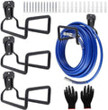 4 Pack Garden Hose Holder Wall Mounted, Heavy Duty Metal Water Hose Hanger by WESTBAY