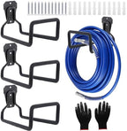 4 Pack Garden Hose Holder Wall Mounted, Heavy Duty Metal Water Hose Hanger by WESTBAY