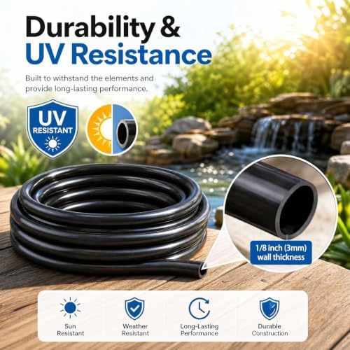 【Air-Supported Packaging】1 Inch ID x 25ft PVC Hose - Ends Sealed to Prevent Kinks & Damage. For Water, Air, Fuel Transfer, Industrial Use. Includes 4 Stainless Steel Hose Clamps - Image 6