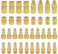 Industrial Air Coupling,1/4" NPT Plug and Air Hose Coulper,and FNPT Plug and Quick Adapter Set, 1/4" Basic Flow Quick Connect Air Coupler、Brass Air Compressor Accessories Fitting(36pieces) by Milosline