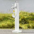 el Outdoor Water Column with Faucet & Spray Gun 60cm Garden Hose nd for Courard Irrigat Tap Post for Easy Watering (White) by Unknown