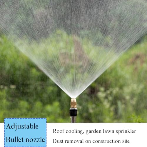 10 brass mist nozzles, adjustable spray size, used for outdoor cooling system Agricultural lawn vegetable garden watering and irrigation Adjustable atomization spray head 10pcs - Image 6
