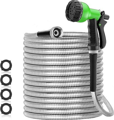 SPECILITE 75ft 304 Stainless Steel Garden Hose + 90 Degree Garden Hose Elbow - Image 2
