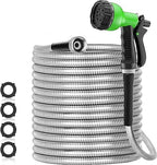 SPECILITE 75ft 304 Stainless Steel Garden Hose + Male to Male, Female to Female Hose Adapter - Image 2