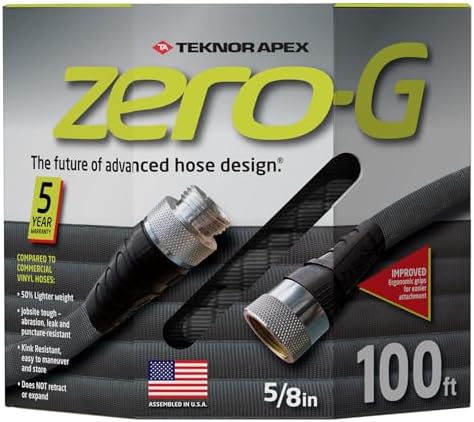 zero-G 4001-100 Garden Hose, 5/8" x 100', Gray by TeknorApex