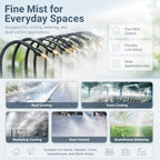 Garden Irrigation System | Easy Install, Adjustable Nozzles, Fog Spray Watering, Quick-Connect, 30cm Nozzle, 65.6ft (20m) for Efficient Watering - Image 7