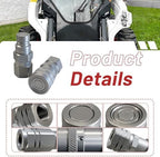 3/8" Flat Face Hydraulic Quick Connect Coupler Set,3/8" NPT Thread,5076 PSI,ISO 16028 Standard,with Dust Caps - Image 5