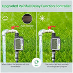 NURII Garden Automatic Irrigation Water Timer, with Rain Sensor Outdoor Separate Irrigation Programs Irrigation Control System - Image 7