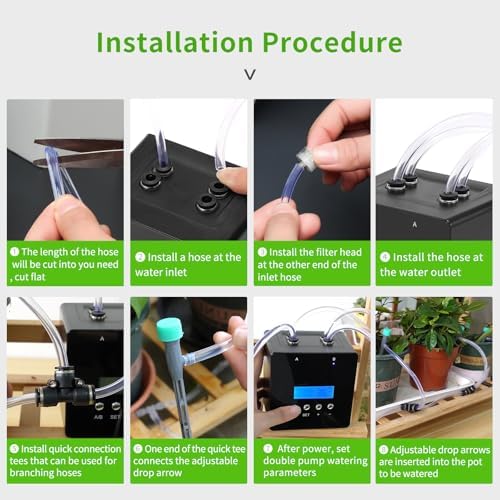 Automatic Watering System for Potted Plants | Indoor Plant Waterer with Programmable Timer, Dual Self-Priming Pumps, Drip Irrigation Kit for Up to 20 Plants - Image 6