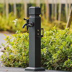 Floor Mounted Faucet Outdoor Water Pipe Vertical Fountain Irrigation Column,Freestanding Vertical Garden Water Column - Durable Black Square Faucet Post for Outdoor Irrigation, Perfect Hydra by Unknown