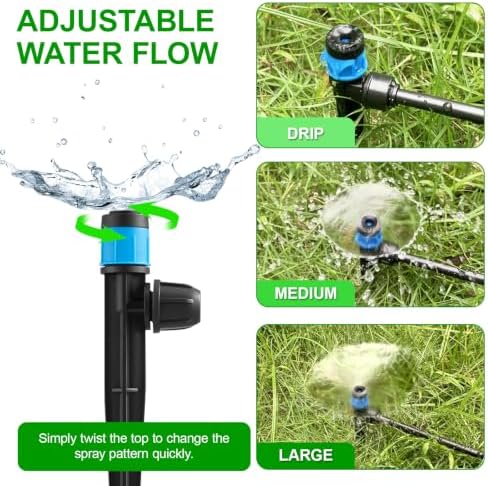 100PCS Push-to-Fit 1/4 Inch Adjustable Drip Irrigation Emitters - Image 7