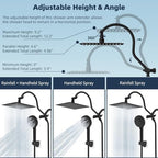 Hibbent All Metal cUPC Certified High Pressure Rainfall 8'' Shower Head - Image 6