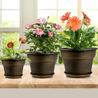 Fodetyff Planters-Plant-Pots-Indoor-Outdoor, 13 inch 4 Pack Gold - Image 2