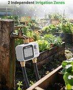 [All-New 2027] 2 Zone Ball Valve Sprinkler Timer Brass Inlet, Low-Pressure Starts at Zero Pressure, Unistyle Water Timer for Garden Hose, Rain Delay, Manual Control, Automatic Irrigation Hose Timers - Image 5