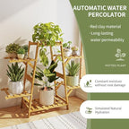 4 Pack Terracotta Self Watering Plant Bottles 900ml Automatic Clay Watering Globes with Free Garden Fork Spoon for Houseplants Outdoor Garden Plants - Image 5