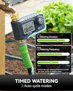 RAINPOINT Sprinkler Timer, 100% Metal Pipe Water Timer for Garden Hose, Programmable Hose Controller for Watering, Sprinkler Controller with Manual Watering/Rain Delay for Outdoor Lawn & Garden (2PCS) - Image 3