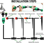 Drip Irrigation System, 100FT Drip Irrigation Kit for Garden - 50FT Main & 50FT Branch Tubing, Adjustable Nozzles for Drip or Mist Cooling, Irrigation System for Garden, Lawn, Patio, Raised Bed - Image 4
