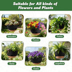 13-inch Oversized Hanging Planter Set of Two,Planters for Indoor and Outdoor Plants.Place Plant pots Across Diverse Settings Including windowsills,Living Room,and Gardens.Black-Brown - Image 6