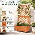 Trellis Raised Garden Bed with Wheels Trellis for Climbing Plants Outdoor - Image 3
