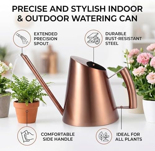 Indoor Plant Watering Can, 900ml Bronze - Image 3