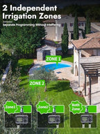 Insoma 2 Zone Water Timer, Programmable Irrigation Sprinkler Timer for Garden Hose, Outdoor Hose Faucet Timers with Rain Delay/Manual/Auto Modes, IPX5 Waterproof for Drip System & Lawn - Image 2