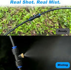 Misting Cooling System, 62FT (19M) Misting Line + 21 Brass Mist Nozzles + Water Filter + Brass Adapter(3/4") Outdoor Mister for Patio Garden Greenhouse Trampoline Coop (Blue) - Image 5