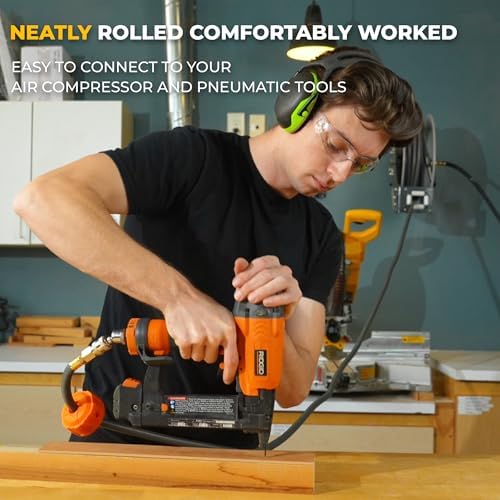 Steel Retractable Air Hose Reel,3/8" x 50 ft Heavy Duty - Image 2