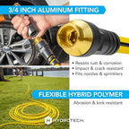 HydroTech Super-Lite Hybrid Polymer Garden Hose 5/8 in x 100 ft, Yellow - Image 4