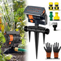 16-Nozzle Oscillating Sprinkler with Dual-Zone Sprinkler Water Timer, 360° 16-Hole Automatic Rocking Sprinkler, Turbo Orbit Mist Sprinklers System for Garden (Ground-Insert, Sprinklers) by Unknown