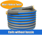 Premium Non-Expandable Water Hose, Heavy Duty, Drinking Water Safe, No Kink, Flexible | Ideal Garden, RV, Marine, & Farm Hose for All-Weather Use with Leakproof Brass Fittings | 5/8" x 75 - Foot - Image 4