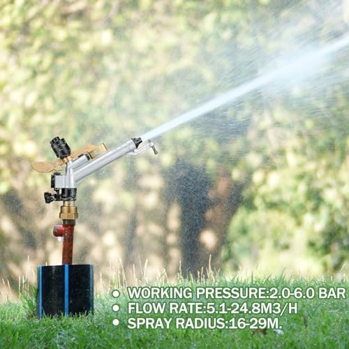 Maxcheck 1-1/2" Agriculture Farm Irrigation Sprinkler Spray Gun Heads - Image 5