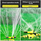 360 Degree Automatic Rotating Lawn Sprinkler -Yard Garden Large Area Coverage Water Sprinkler Irrigation Water Sprayer (Color : A Yellow 20.5x18x9cm) - Image 5